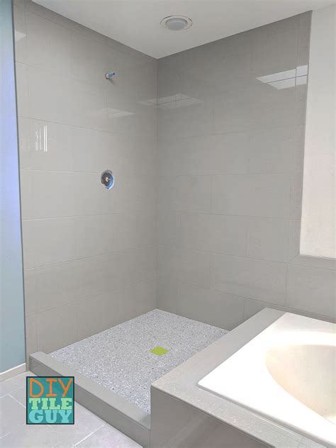 12x24 straight lay tile shower|Every Step you Need to Install Large Format Tiles on a new Walk。